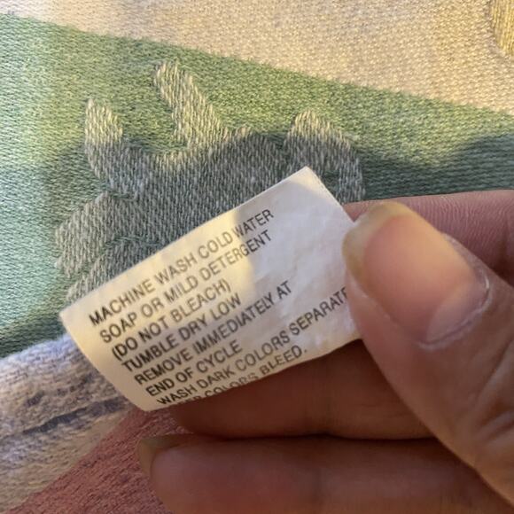 Vintage 100% Cotton ThrowBlanket Bunnies Rabbits Print 63x47”Multicolor Cottage - Picture 4 of 6